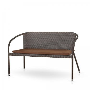 Плетеный диван Афина-мебель S139A-W53 Brown/Beige