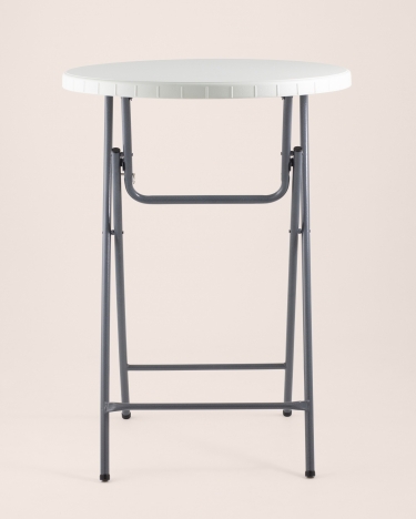 Стол круглый Stool Group Кейт коктейльный Белый
