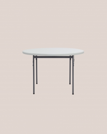 Стол круглый складной Stool Group Кейт 116 см Белый