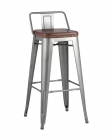 Стул барный Stool Group TOLIX SOFT экокожа Серебристый