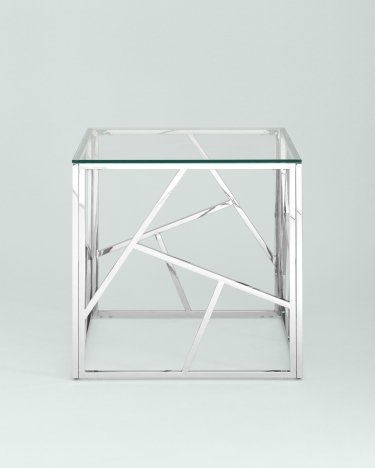 Журнальный столик Stool Group АРТ ДЕКО 55x55 Серебро