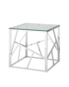 Журнальный столик Stool Group АРТ ДЕКО 55x55 Серебро