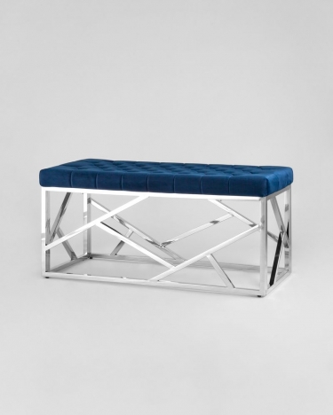 Банкетка Stool Group АРТ ДЕКО велюр Синий