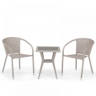Комплект плетеной мебели Афина-мебель T25C/Y137C-W85 Latte 2Pcs