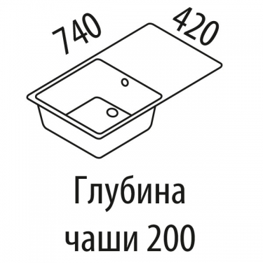 Мойка врезная Витра М15 Черная