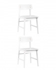 Стул Stool Group ODEN WOOD x2 из массива гевеи Белый