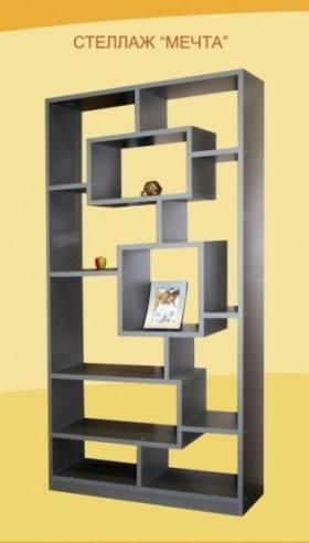 Стеллаж АС-Мебель Мечта , ш940г300в1826мм, венге