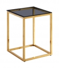 Журнальный стол Stool Group ТАУН 40x40 Золото стекло smoke