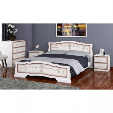 Кровать из массива Браво Карина-6 200х140 Слоновая кость