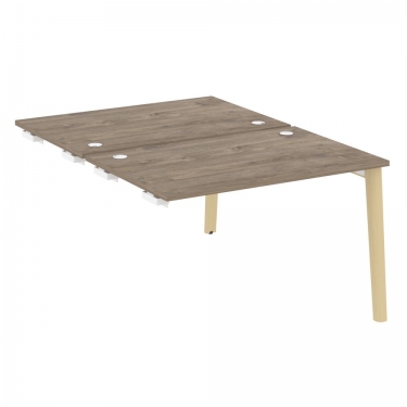 Стол-приставка двойной к опорным элементам Рива ONIX WOOD OW.D.SPR-2.8 Тиквуд Темный/Светлый