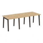 Стол переговорный 3 столешницы Рива ONIX WOOD OW.PRG-3.0 Тиквуд Светлый/Темный