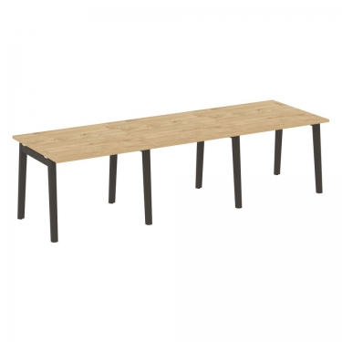 Стол переговорный 3 столешницы Рива ONIX WOOD OW.PRG-3.1 Тиквуд Светлый/Темный
