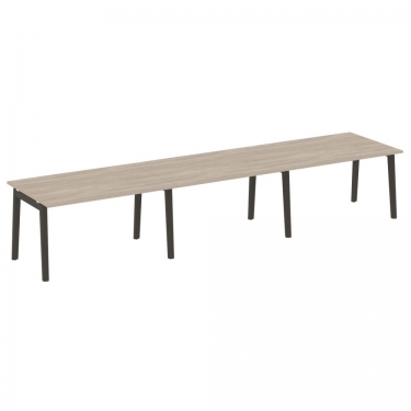 Стол переговорный 3 столешницы Рива ONIX WOOD OW.PRG-3.3 Дуб Аттик/Темный