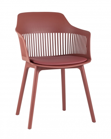 Стул пластиковый Stool Group Crocus с подушкой Бордовый