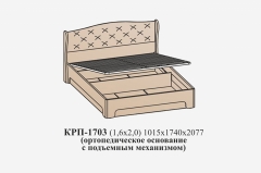 Кровать СанТан Эйми 16002000 мм с подъемным механизмом Бодега белая