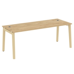 Стол рабочий руководителя Рива ONIX WOOD OW.SRR-6.8 Тиквуд Светлый/Светлый