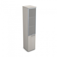 Пенал высокий со стеклом левый ALSAV GLOSS LINE 9НП.005.19Л Ivory