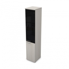 Пенал высокий со стеклом правый ALSAV GLOSS LINE 9НП.005.22П Ivory