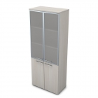 Шкаф высокий со стеклом ALSAV GLOSS LINE 9НШ.005.19 Ivory
