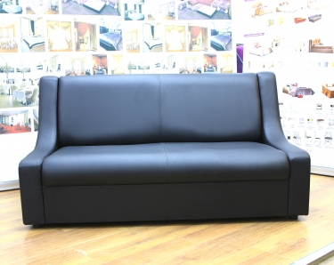 Диван офисный Gruppo 396 Клерк 9 двойной черный Ecotex 3001