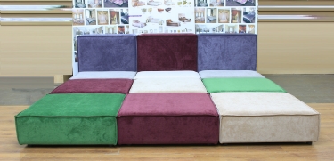 Кровать модульная Gruppo 396 Скарбара Конфигурация 4 Velvet Lux
