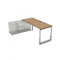 Стол рабочий, прямолинейный три опоры, левый ALSAV GLOSS LINE НСТЛ-О.975 Teakwood