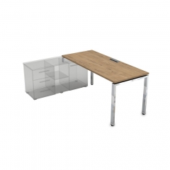 Стол рабочий, прямолинейный три опоры, левый ALSAV GLOSS LINE НСТЛ-П.979 Teakwood