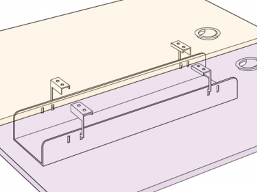 Лоток узкий на стол 160 см POINTEX CBM33610401 Белый