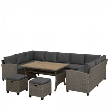 Комплект плетеной мебели Афина-мебель AFM-370A Dark Grey