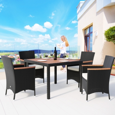 Комплект плетеной мебели Афина-мебель AFM-440 90x90 4Pcs Black
