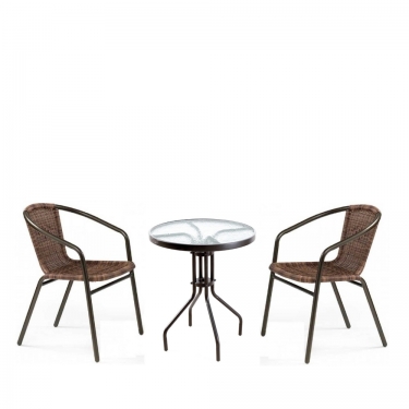 Комплект мебели Афина-мебель Асоль-1CD CDC02/TLH060-D60 Brown 2Pcs