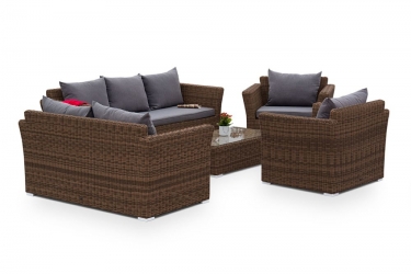 Дабл лаунж-зона 4sis Капучино KDS3S2CT-5-SET brown