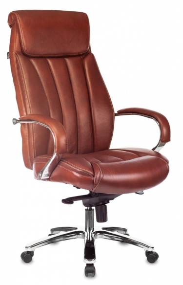 Кресло руководителя Бюрократ Бюрократ T-9922SL Leather Eichel Светло-коричневый