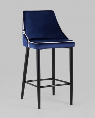 Стул полубарный Stool Group Коби велюр Синий