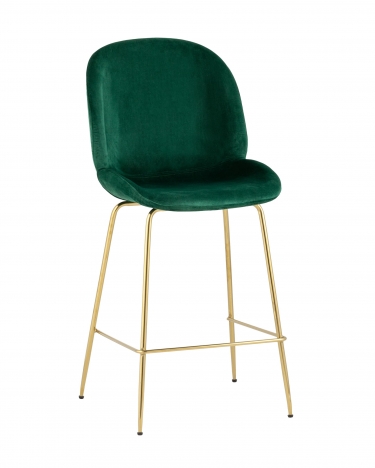Стул полубарный Stool Group Beetle со спинкой gold Изумрудный