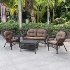 Плетеный комплект для отдыха Афина-мебель LV-520BB Brown/Beige