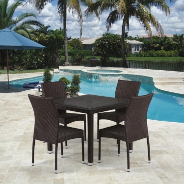 Комплект плетеной мебели Афина-мебель T257A/YC380A-W53 Brown 4Pcs