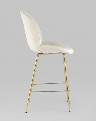 Стул полубарный Stool Group Beetle со спинкой gold Бежевый