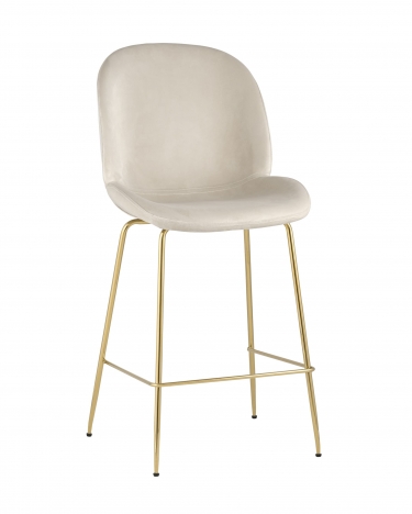 Стул полубарный Stool Group Beetle со спинкой gold Бежевый