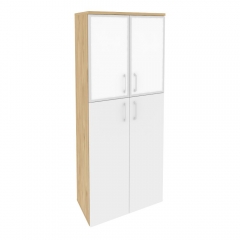 Шкаф высокий широкий Рива ONIX O.ST-1.7R white Тиквуд Светлый/Белый