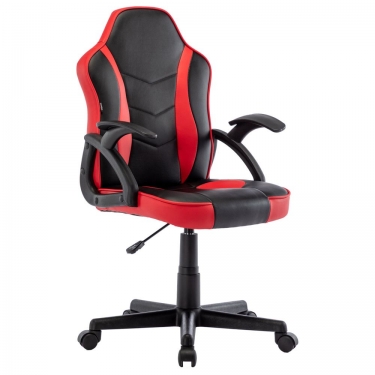Кресло компьютерное BRABIX BRABIX Shark GM-203 экокожа Черный-красный