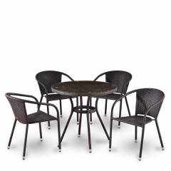 Комплект плетеной мебели Афина-мебель T282ANT/Y137C-W53 Brown 4Pcs