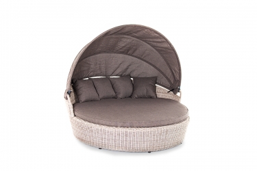 Плетеная кровать круглая 4sis Стильяно YH-L618W beige