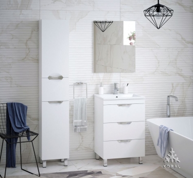 Зеркало Corozo Koral Алиот 60 11042 Белое