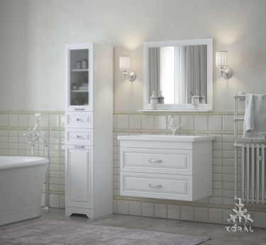 Тумба навесная Corozo Koral Каролина 80 Z2 14886 Белая