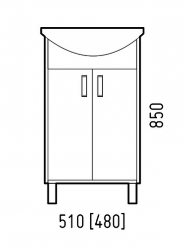 Тумба Corozo Koral Колор 50 10238 Синяя