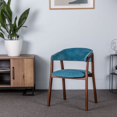 Стул R-home Dalia Soft Блю/ТемныйОрех