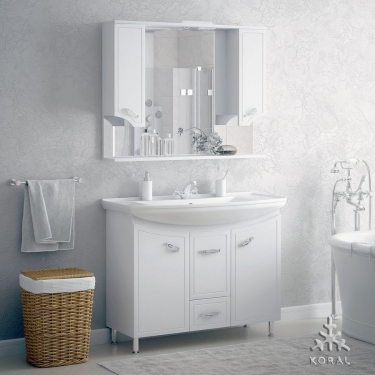 Тумба Corozo Koral Симфония 105 Z2 14855 Белая