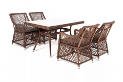 Обеденная группа 4sis Латте-140 R LCR4T-5-SET brown