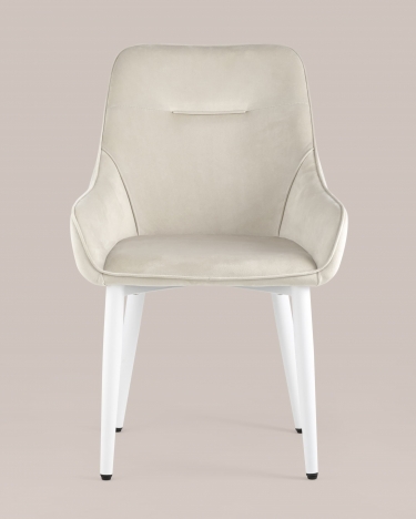 Стул Stool Group Диана white-black велюр Кремовый